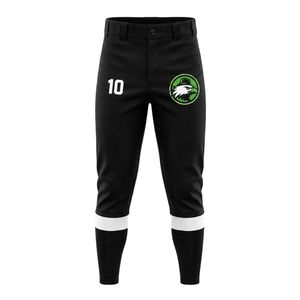 Pantalon de baseball noir avec logo aigle vert et numéro 10, coupe ajustée pour homme, vêtement uniforme anti-humidité - Product Image 1