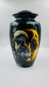 Urnas de Cremación para Adultos, Hechas a Mano, Estilo Art Deco, de Aluminio, para Mesa, con Capacidad Personalizable, Impresión, Diseño Tradicional, para Funerarias - Product Image 4