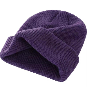 Clean Layout <b>Plain</b> Solid Beanie Hat Men Fleece Uniform Casual Daily Wear Durable Soft Acrylic <b>Caps</b> - Product Image 3