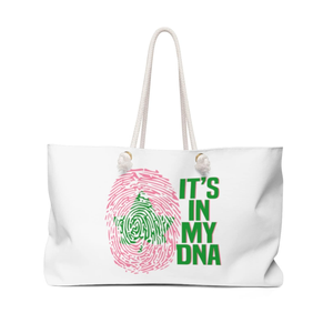 Bolsa de Viaje AKA Its In My DNA, Rosa, Verde y Blanca, Bolsa de Viaje AKA, Bolsa de Gran Capacidad para Pasar la Noche, Bolsa de Regalo Greek Life - Product Image 2