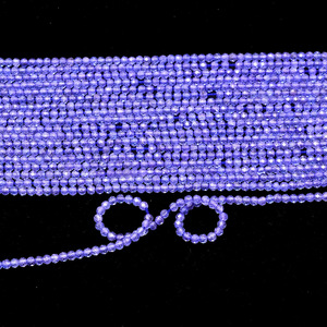 AAA+ Tanzanite 3mm Rondelle Micro Faceted <b>Beads</b> Natural Tanzanite Semi Precious Gemstone <b>Loose</b> <b>Beads</b> for Jewelry Making Supplies - Product Image 3