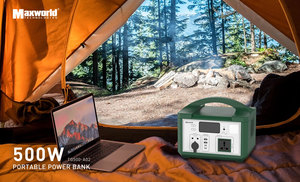 Station d'alimentation portable <span class=keywords><strong>super</strong></span> rapide 500W, batterie au lithium, chargeur de voiture, 110V 220V, fonction de support, double USB, charge sans fil - Product Image 2