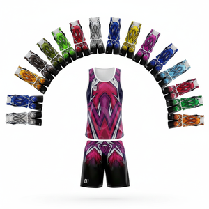 Ensemble uniforme de basketball personnalisé grande taille avec motif imprimé, maillot et short sublimés, tissu à séchage rapide pour l'entraînement et les matchs - Product Image 1