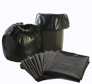 Sacs poubelles noirs résistants à l'humidité avec fermeture éclair, en PE, robustes, en rouleau, pour les déchets ménagers, exportation au Vietnam, prix compétitif - Product Image 5