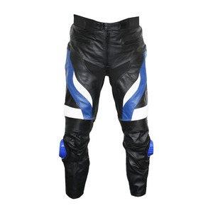 Pantalon de moto en cuir synthétique pour homme sur mesure avec protection - Product Image 1