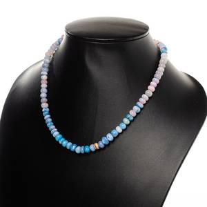Natural Multi Color Opal Smooth Rondelle Gemstone Necklace 7-8mm <b>Choker</b> Jewelry For Women Wholesale Bulk Supplier Chunky Jewelry - Product Image 4