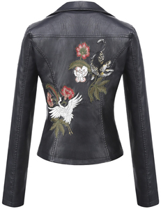 Women Leather <b>Zip</b> <b>Up</b> <b>Jacket</b> with Soft Genuine Leather Comfortable Fit and ODM Production Ready - Product Image 2
