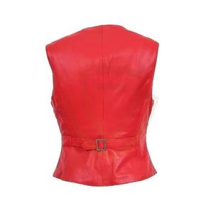 Chaleco de cuero genuino para mujer, a prueba de viento, estilo urbano, para motociclistas. - Product Image 4