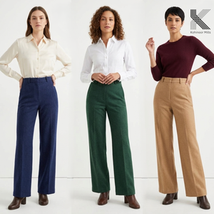 Pantalones de Trabajo para Mujer, Gruesos, de Algodón y Elastano, Tipo Moleskin, para Invierno, Oficina, OEM, ODM - Product Image 2