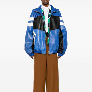 แจ็คเก็ตหนังคุณภาพสูงสำหรับผู้ชาย รุ่นปี 2026 OEM แบบซิป ทรงโอเวอร์ไซส์ กันน้ำ สไตล์สตรีทแวร์ - Product Image 3