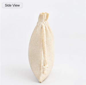 Sac cadeau personnalisé en toile avec cordon de serrage, emballage personnalisé pour bijoux en coton, sac anti-poussière à cordon de serrage, petits sacs en coton mousseline - Product Image 3