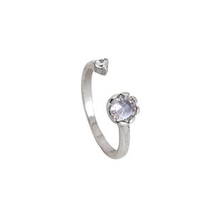 Nouvel Arrivage 2026 Bague Ouverte en Argent Sterling 925 avec Pierre Précieuse CZ, Bijou Tendance Ajustable pour Femmes et Filles - Product Image 2