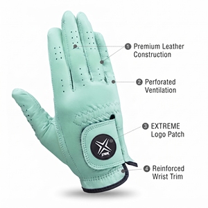 Gants de golf en cuir, respirants et flexibles, avec sangle de poignet réglable, pour les sports de plein air, équipement d'entraînement de golf - Product Image 2