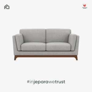Elegant Modern 2 Seater Fabric <b>Sofa</b> Minimalist Living Room Couch Durable Wooden Base Settee Furniture Indonesian Origin - Product Image 4