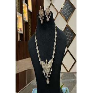 Luxury Premium Gold Plated <b>Crystal</b> Rhinestone Classic Necklace & Earrings <b>Set</b> for Women-Wedding Anniversary Engagement Gift - Product Image 1