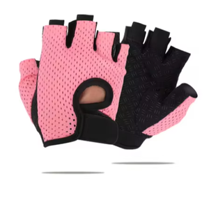 Gants de sport unisexes légers et respirants en PU, demi-doigts, antidérapants avec boucle pour la musculation, le cyclisme, le yoga et l'entraînement - Product Image 1
