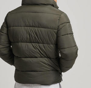 <b>Men's</b> Puffer Jacket Solid Color Polyester Windproof <b>Winter</b> Casual Zipper Closure Slim Fit Thick <b>Warm</b> <b>Coat</b> - Product Image 6