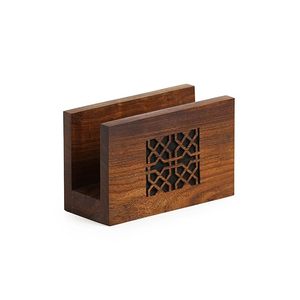 Sheesham Wood Hand-Carved Napkin <b>Holder</b> Elegant Wooden <b>Tissue</b> Stand for Dining Table <b>Kitchen</b> Decor - Product Image 6