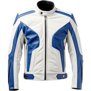 Chaqueta de cuero PU para hombre, estilo motociclista, corte ajustado, a la moda, informal, de alta calidad. - Product Image 6