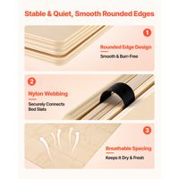 Planche de matelas pliable Queen Size avec bords arrondis et conception anti-affaissement - Planche Bunkie 76,8 x 58,3 po en contreplaqué et sangle en nylon