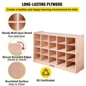 20 unità di stoccaggio in classe da 30 pollici in legno compensato alto Cubbies per bambini e adolescenti - Product Image 4