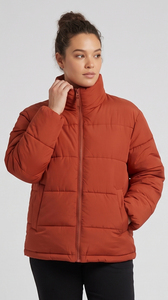 Chaqueta Acolchada de Plumón para Mujer, Abrigo Cálido de Invierno, Chaqueta Acolchada con Cremallera y Cuello Alto para Mujer - Product Image 4