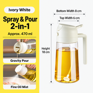 2 in 1 <b>Oil</b> Sprayer and Dispenser Kitchen <b>Cooking</b> <b>Oil</b> <b>Spray</b> <b>Bottle</b> for BBQ Salad Baking and Air Fryer - Product Image 5