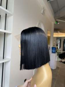 Perruques coupe émoussée droite avec Remy Hair Grade 100% cheveux naturels vietnamiens trame de cheveux Extension de cheveux cheveux bruts non transformés - Product Image 2