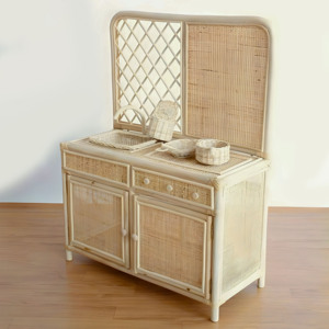 Cocina de juguete para niños, juego de simulación natural, estufa de ratán, cocinas, suministro al por mayor, otros juguetes para bebés - Product Image 1