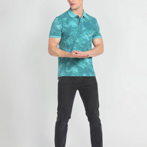 Tissu de qualité supérieure pour maillot de golf personnalisé pour homme, uni, à manches courtes, décontracté, pour polos avec logo à motif lettres - Product Image 2
