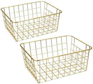 Cesta de Alambre Metálico con Asas para Almacenamiento en Encimeras y Organización de la Sala de Estar, Diseño Minimalista - Product Image 3