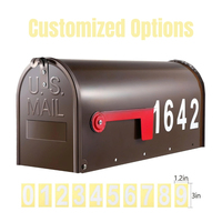 Buzón de Correos de Diseño Clásico, Impermeable, Antirrobo, con Recubrimiento en Polvo, Independiente, de Acero Inoxidable, para Montar en la Pared, Personalizable