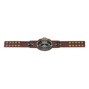 Ceinture de champion de baseball personnalisable en cuir marron avec plaque dorée pour les fans et les collectionneurs de baseball - Product Image 1