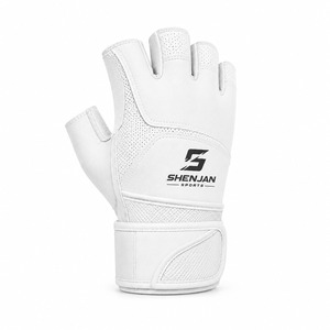 Guantes de Gimnasio de Medio Dedo de Cuero de Alta Calidad, Transpirables, de Secado Rápido, con Correa Ajustable para la Muñeca, Antideslizantes, Unisex para Exteriores - Product Image 4