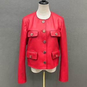 Luxury <b>Sheepskin</b> <b>Jackets</b> Spring Autumn Durable Women Leather Bomber <b>Jackets</b> - Product Image 3