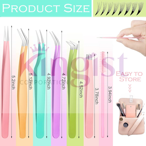 4 Pcs Durable <b>Precision</b> Pointed Slant High Carbon Steel 11.5cm Eyelash Tweezers Set for Women & Men Eyebrow Grooming <b>Tool</b> - Product Image 6