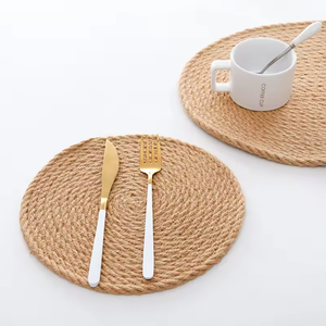 Posavasos de Yute de Fibra Natural, Resistente al Calor, Tejido, para Tazas de Café, Vasos, Decoración Rústica para el Hogar, Venta al Por Mayor - Product Image 3