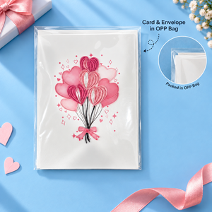 Wholesale Romantic Heart Balloon Quilling Card Custom <b>Handmade</b> Greeting Card With Envelope Artistic Gift <b>Paper</b> Card Manufacturer - Product Image 6