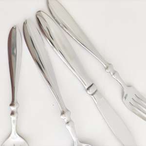 Ensemble de couverts en acier inoxydable au look luxueux |   Couverts polis pour hôtels, mariages et restaurants haut de gamme - Product Image 4