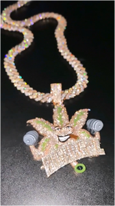 Colgante de Letra de Lujo Hip Hop con Moissanita VVS y Esmalte, Pasa Prueba de Diamante, Colgante con Logotipo, Plata de Ley 925 Bañada en Oro de 18K - Product Image 5