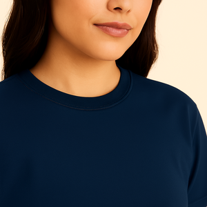 Camiseta Corta Informal de Alta Calidad para Mujer, de Algodón, Lisa, Teñida, de Manga Corta, Transpirable, Ligera, de Secado Rápido, para Verano - Product Image 4