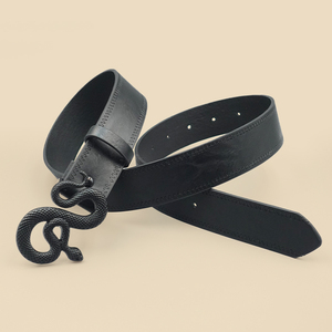 Ceinture en cuir véritable pour homme, tendances classiques, boucle à ardillon argentée, largeur 3,5 cm, 120 cm, légère, imperméable, haute résistance, élégante - Product Image 4