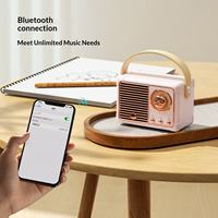 Enceinte sans fil style rétro HM-11, mini enceinte audio portable, caisson de basses puissant, lecteur de musique avec fente pour carte TF, OEM