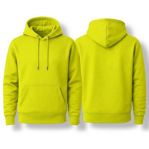 Unisex Pink <b>Hooded</b> <b>Fleece</b> Sweatshirt Regular Fit Solid Color Casual Pullover with Pocket Autumn Wear - Product Image 3
