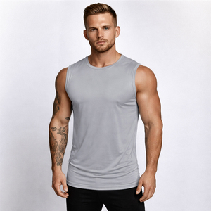 Débardeur de sport pour homme à séchage rapide, personnalisable avec broderie, confortable, pour l'été et la gym, livraison rapide - Product Image 4