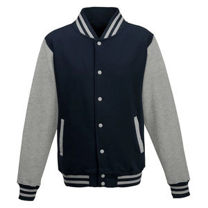 Veste universitaire en cuir pour homme avec patch logo, manches longues, décoration en fourrure pour l'hiver, sport, travail, école, style baseball-letterman - Product Image 4