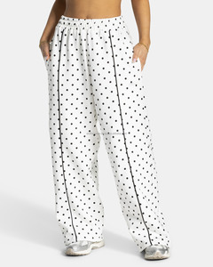 Pantalon de jogging décontracté à rayures pour femme, coupe ample et jambe large, en tissu de haute qualité, fabricant de vêtements OEM - Product Image 1