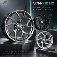 Jantes forgées monobloc VIW-212 à cinq branches avec lèvre usinée, 18-22 pouces, 5x112 5x114.3 pour BMW Audi Mercedes-Benz