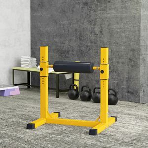 Supporto per Squat Bulgaro Regolabile in Altezza con Rullo per Gamba Singola (Giallo) - Product Image 2