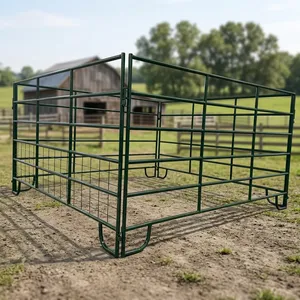 Valla Metálica Plateada Resistente para Arena Ecuestre, Solución Segura para Entrenamiento al Aire Libre y Delimitación de Terrenos Ecuestres - Product Image 2
